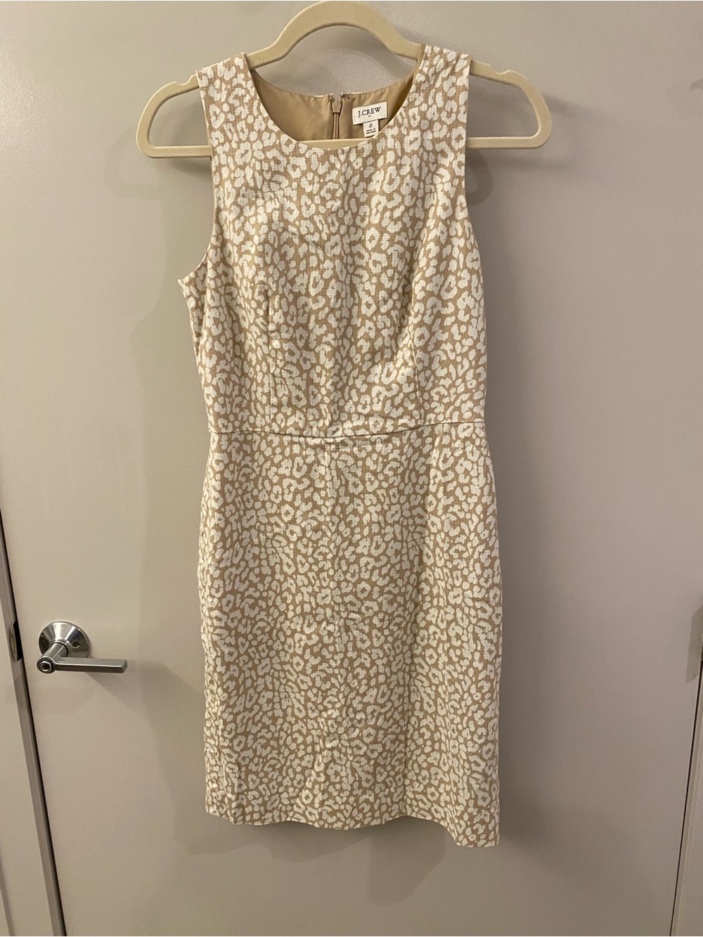 J. Crew Beige Animal Print Mini Dress